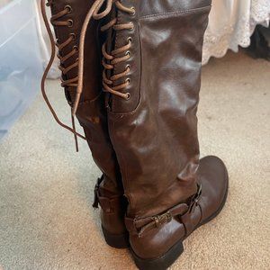 Dark Brown Knee-high Boots